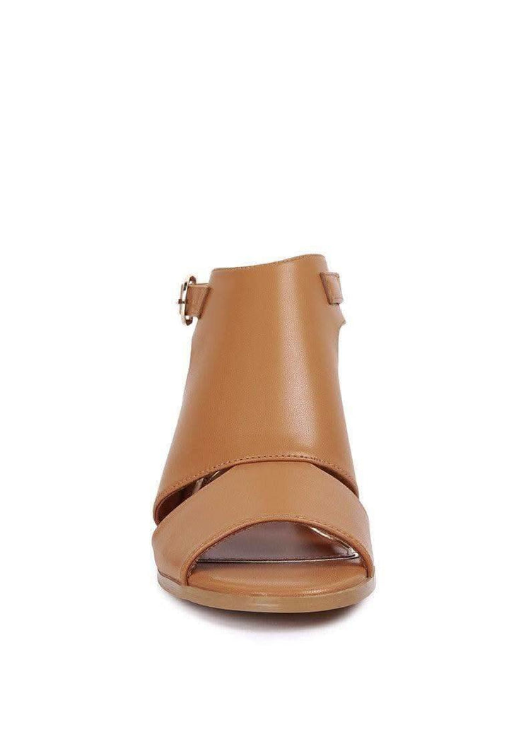 LONDON RAG Polessi Pin Buckle Ankle Mules - SwagglyLife Home & Fashion